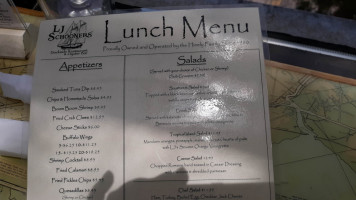 L J Schooners Dockside menu