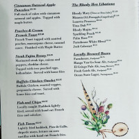 Rhody Hen Cafe menu