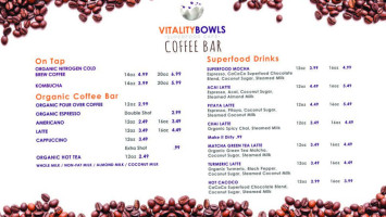 Vitality Bowls Castle Rock menu