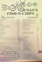 Susan's Fish-N-Chips menu