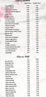 The Sushi menu