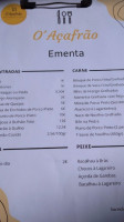 O'açafrão menu