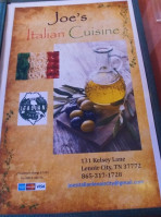 Joe's Italian Cuisine food