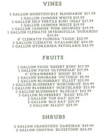 The Salmonberry menu