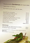 Gentlemen Pizzaria menu