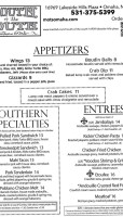 Mouth Of The South menu