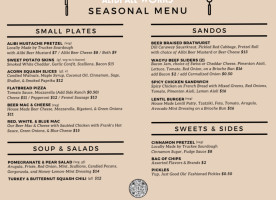 Alibi Ale Works Brewery And Barrel House menu