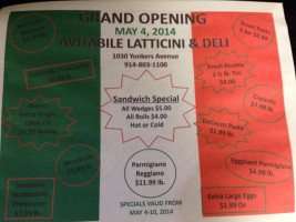 Avitabile Latticini Deli menu