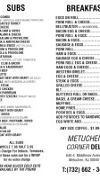 Metuchen Corner Deli menu