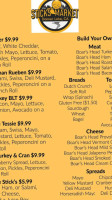 Sticks Market menu