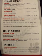 Phila-deli menu