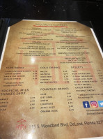 Chicas Cuban Cafe menu