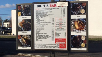 Big T's B Q menu