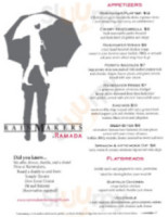 Rainmakers And Grill menu