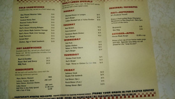 Karl's Country Market (world Famous Sausage) menu