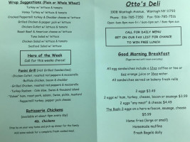 Otto's Deli menu