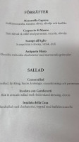 Casa Buongiorno menu