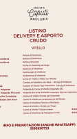 Braceria Caputi Macelleria -sede Invernale menu