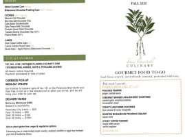 Bay Laurel Culinary menu