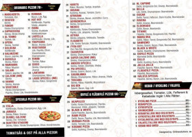 Mirnas Pizzeria menu