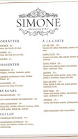 Restaurang Simone menu