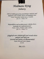 Hedmans Krog Ab menu