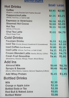 Oasis Bagels menu