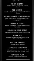 Brew menu