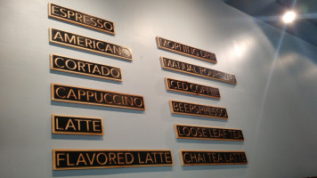 Taproom Coffee menu