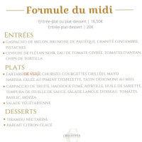 Les Complices menu