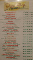 Pizzashop menu