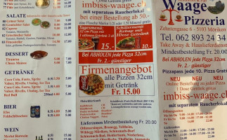 Waage Pizzeria Pup Gmbh menu