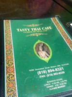 Tasty Thai Cafe menu