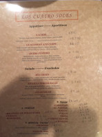 Los Cuatro Soles menu