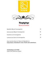 Sonne Schwarzenburg menu