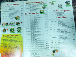 Pho 68 menu