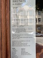 Barrio North Beach menu