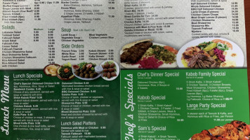 Sam's Kabob House menu