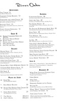 River Oaks menu