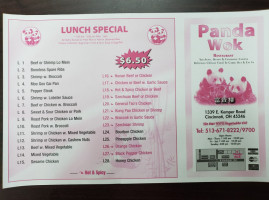 Panda Wok menu