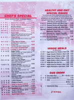 China King menu