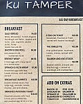 KU Tamper Cafe menu