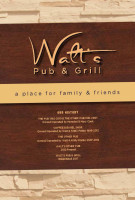 Walt's Pub Grill menu