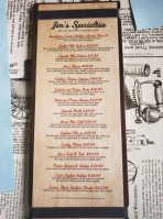 Crabby Jim's menu