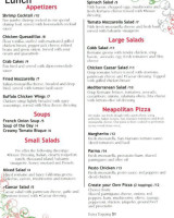 Capistrano's Trattoria menu