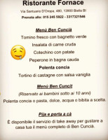 Fornace menu