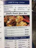 Deeo's Seafood menu