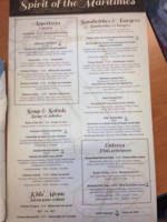 Spirit Of The Maritimes menu