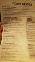 Longhorn Steakhouse menu