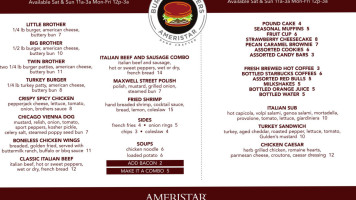 Ameristar Casino East Chicago menu